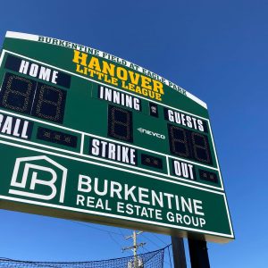 hanover little league baseball sponsor green board