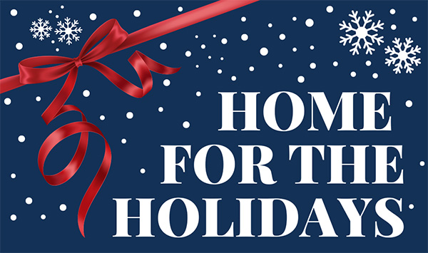 home for the holidays banner
